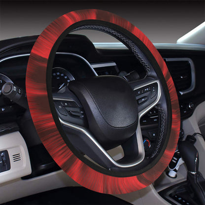Skull Red Print Design LKS306 Steering Wheel Cover with Elastic Edge