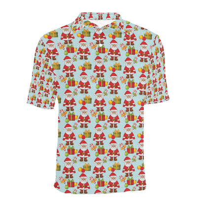 Santa Christmas Themed Print Design LKS303 Men Polo Shirt