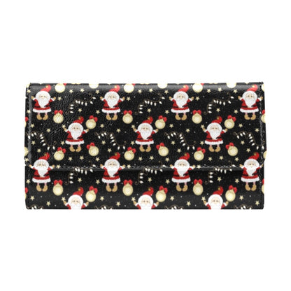 Santa Christmas Themed Print Design LKS307 Women's Trifold Wallet