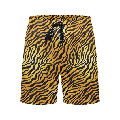 Tiger Print Design LKS302 Men's Swim Trunks Beach Shorts