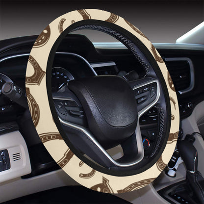 Horseshoe Print Design LKS302 Steering Wheel Cover with Elastic Edge