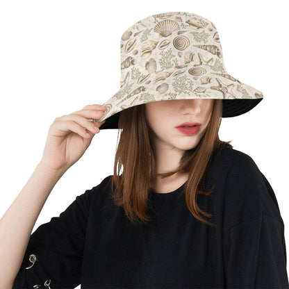 Seashell Print Design LKS304 Unisex Bucket Hat