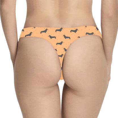 Dachshund Draw Print Pattern Women's Thongs