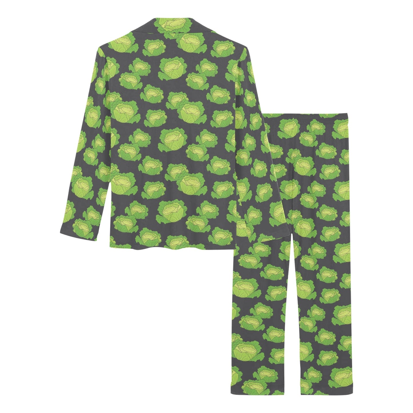 Cabbage Pattern Print Design 01 Women's Long Pajama Set