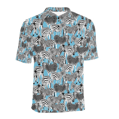 Zebra Print Design LKS305 Men Polo Shirt