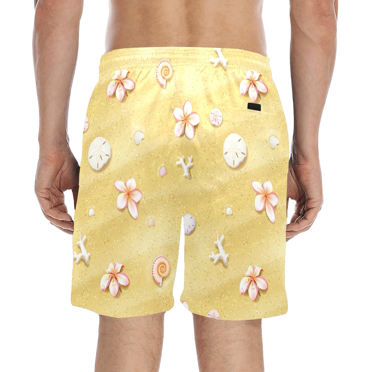 Beach Theme Print Men's Swim Trunks Beach Shorts