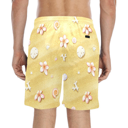 Beach Theme Print Men's Swim Trunks Beach Shorts