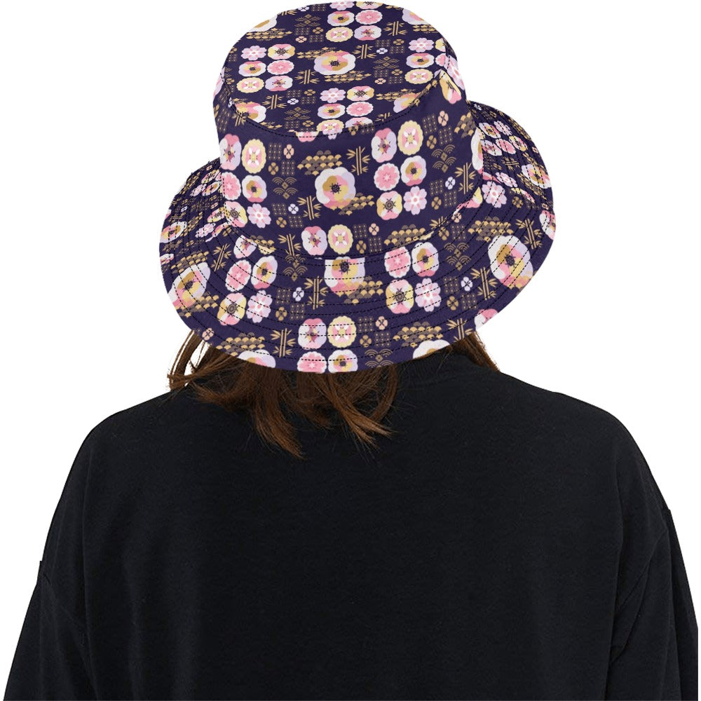 Sakura Japan Style Print Design LKS302 Unisex Bucket Hat
