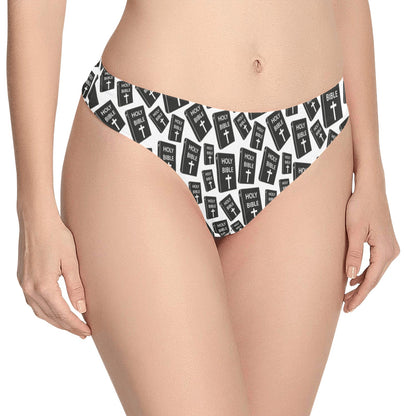 Christian Holy Bible Book Pattern Women's Thongs