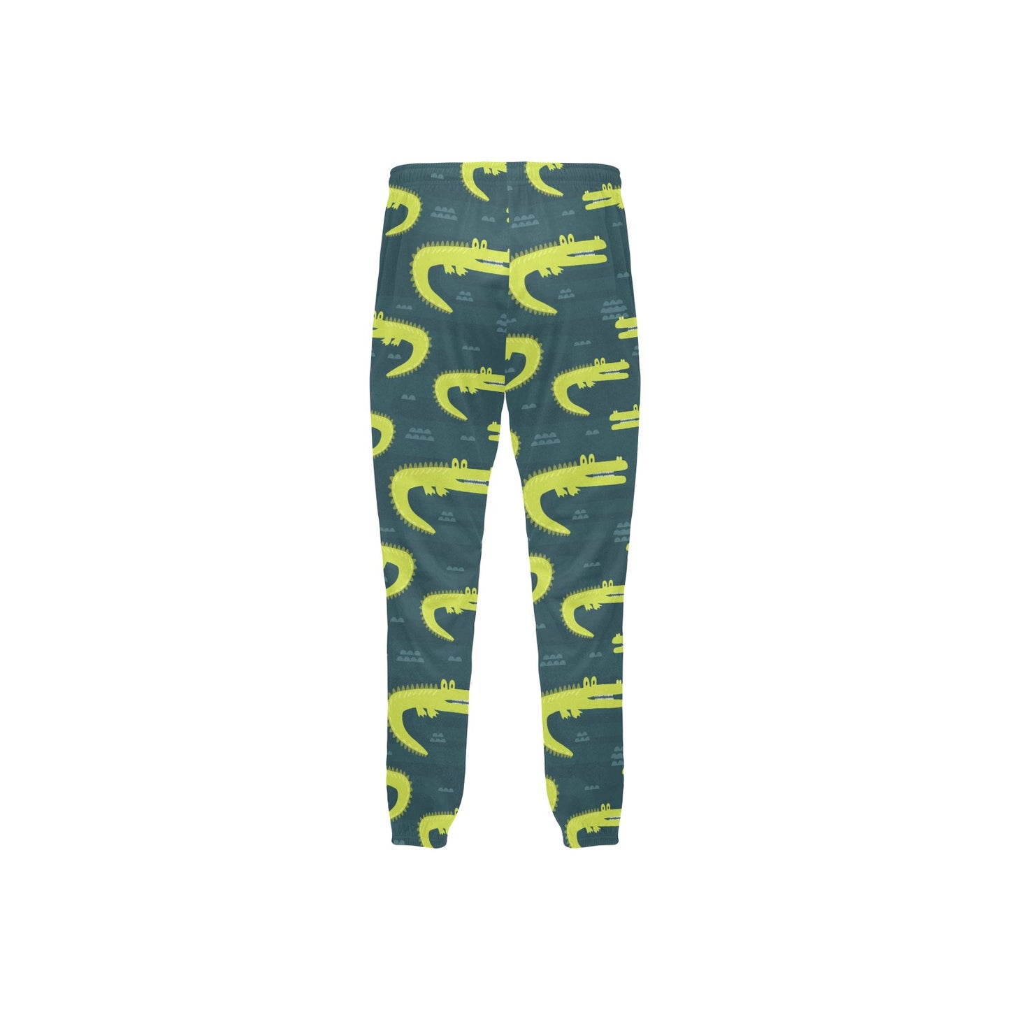 Alligator Pattern Print Design 03 Men's Jogger Pajamas Pants