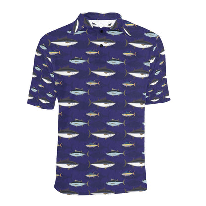 Tuna Fish Print Design LKS304 Men Polo Shirt