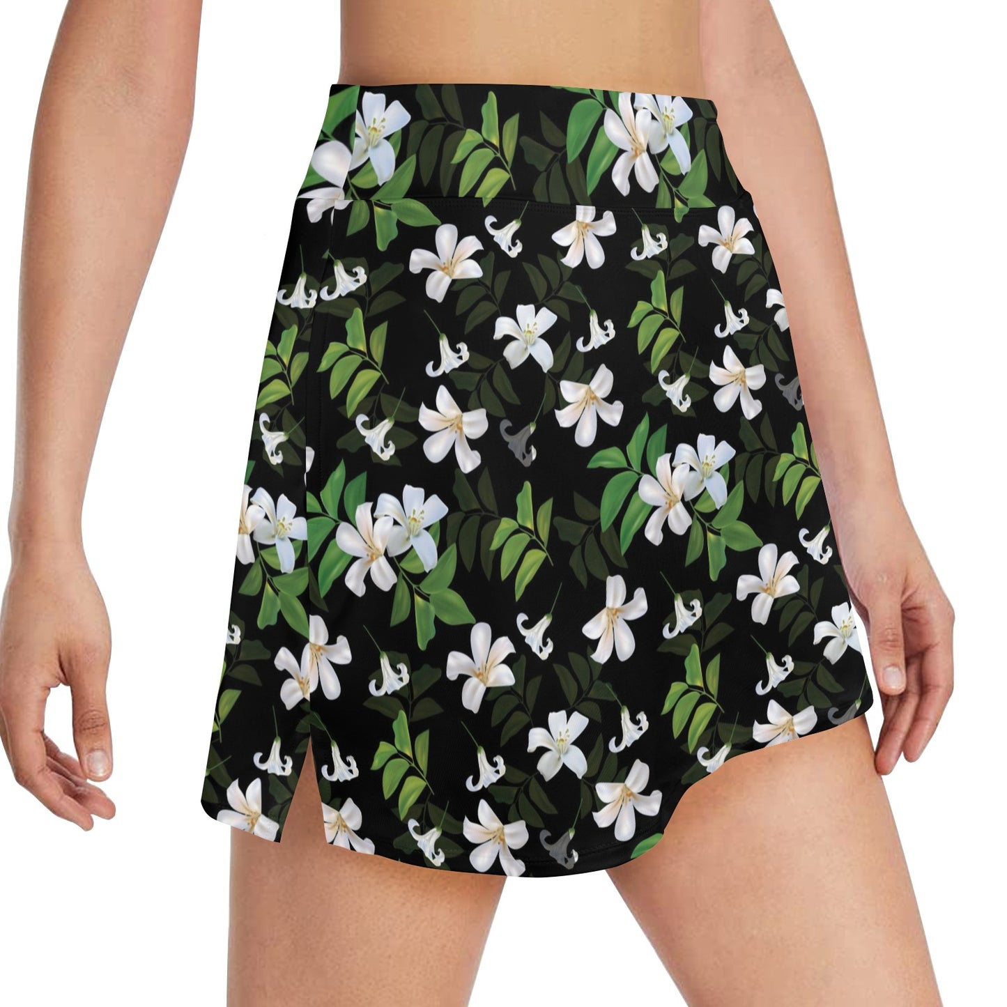 Sampaguita Print Design LKS301 Women's Golf Skirt with Pocket