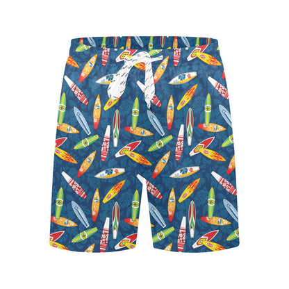 Surfboard Pattern Print Men's Swim Trunks Beach Shorts