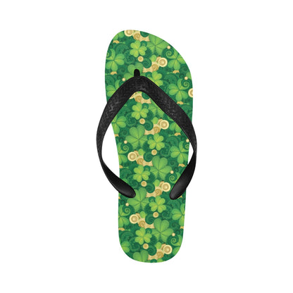 Shamrock Print Design LKS301 Flip Flops