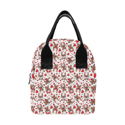 Silky Terriers Heart Print Design LKS302 Insulated Lunch Bag