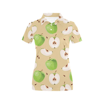 Apple Pattern Print Design AP07 Women's Polo Shirt