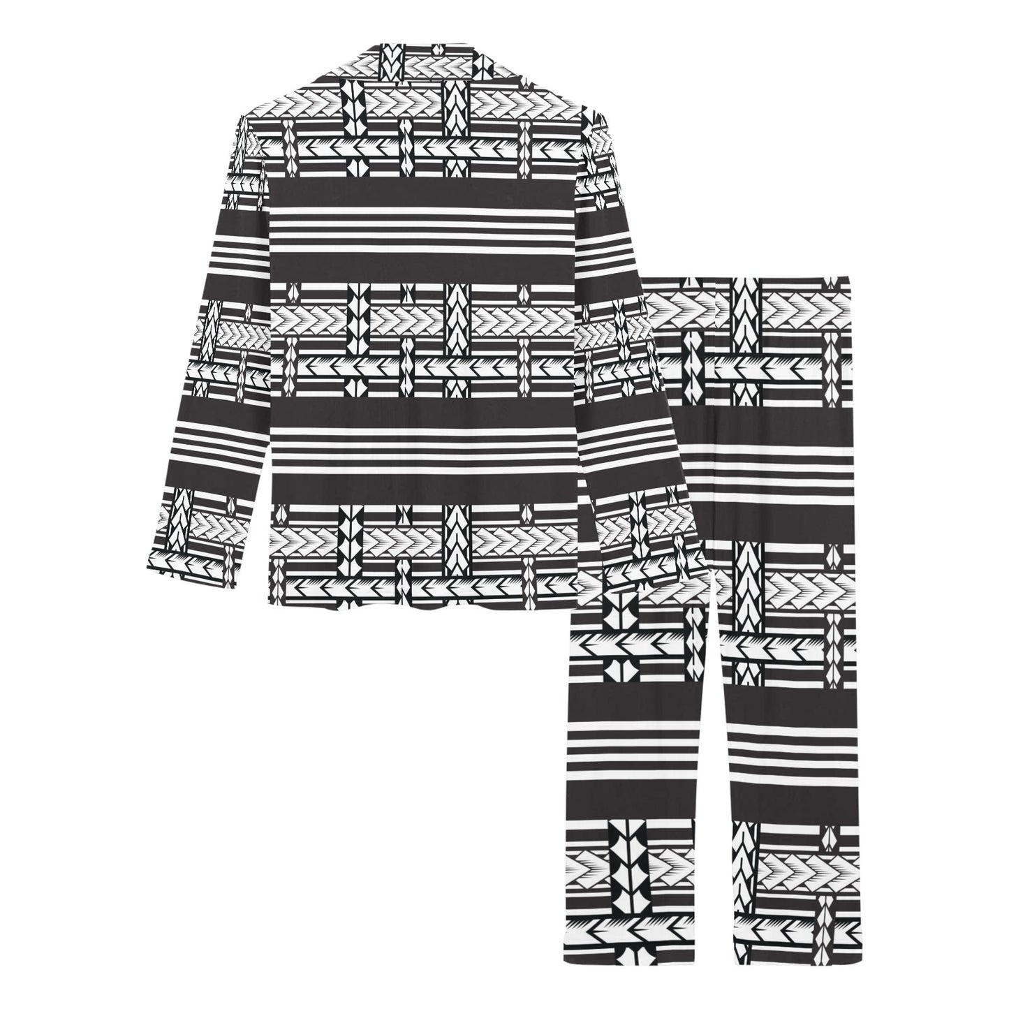 Samoan Tattoo Print Design LKS304 Women's Long Pajama Set
