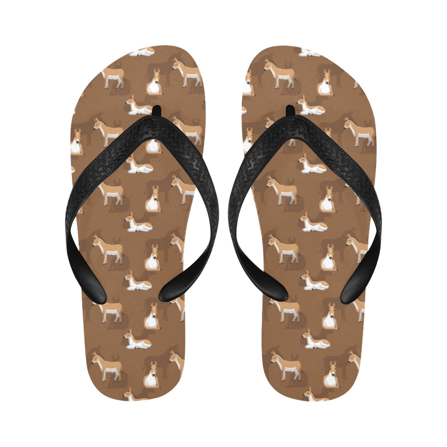 Donkey Print Design LKS401 Flip Flops