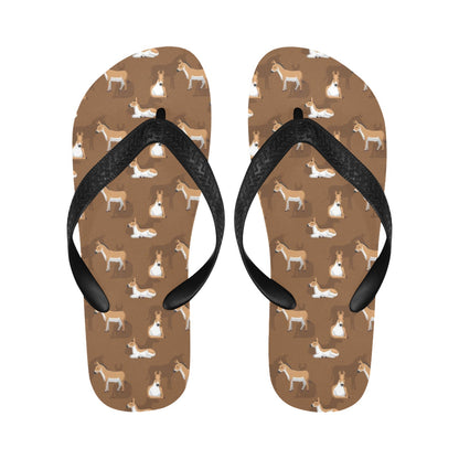 Donkey Print Design LKS401 Flip Flops