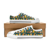 School Bus Print Design LKS309 Women's White Low Top Shoes