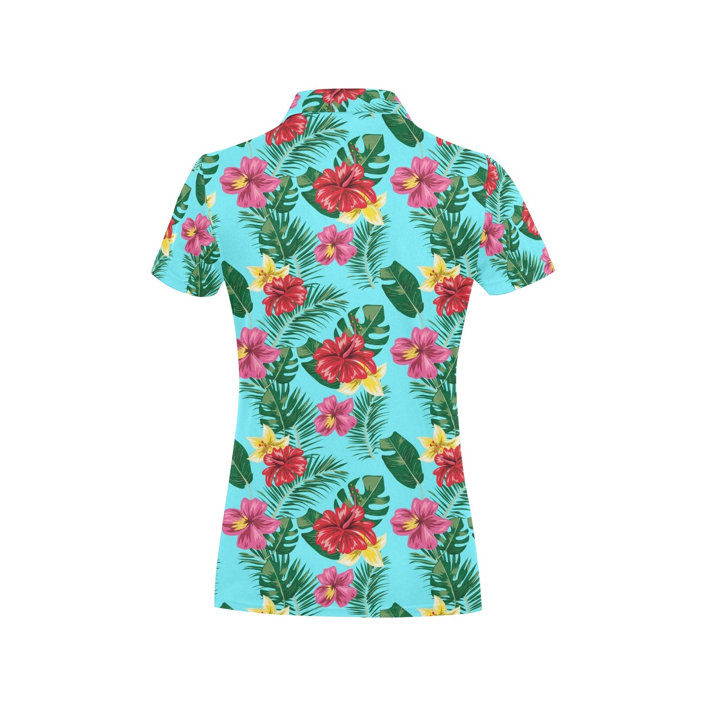 Hibiscus Hawaiian Flower Women's Polo Shirt
