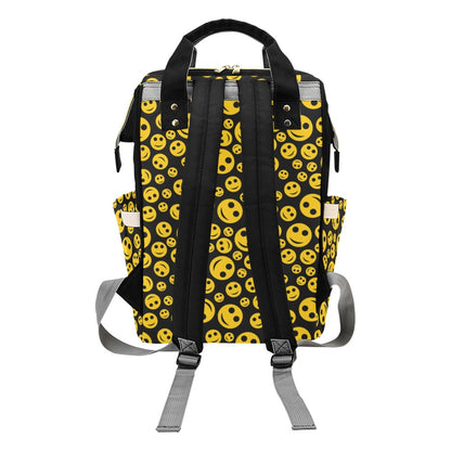 Smiley Face Emoji Print Design LKS304 Diaper Bag Backpack