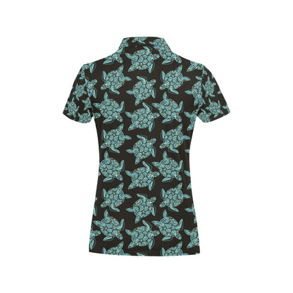 Sea Turtle Print Design LKS302 Women's Polo Shirt