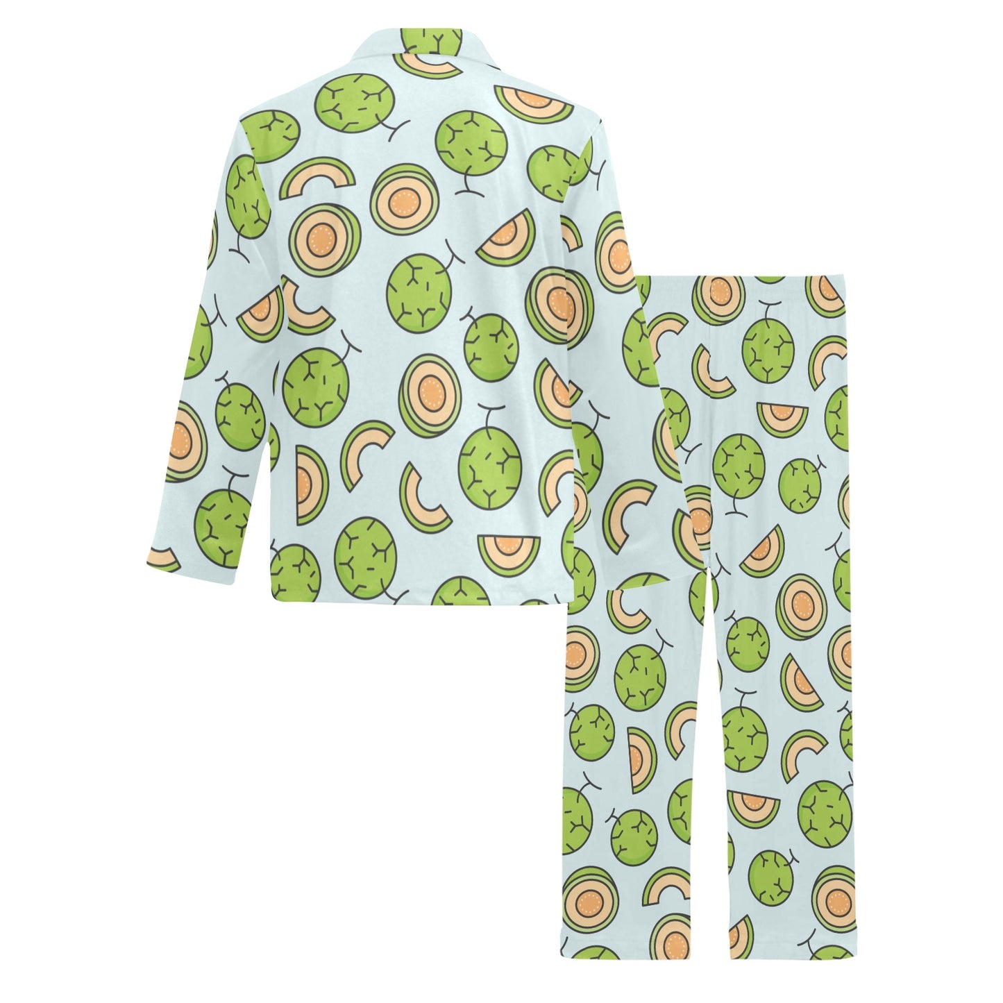 Cantaloupe Pattern Print Design 02 Men's Long Pajama Set