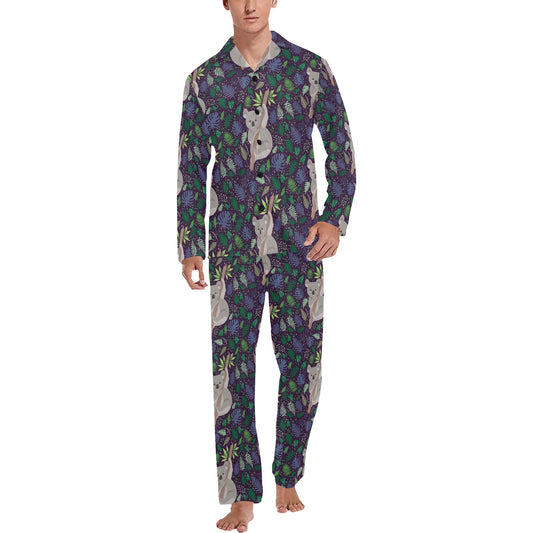 Koala Pattern Print Design 06 Men's Long Pajama Set