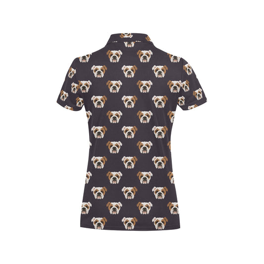 Bulldogs Pattern Print Design 03 Women's Polo Shirt