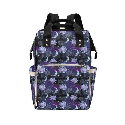 Sun Moon Print Design LKS303 Diaper Bag Backpack