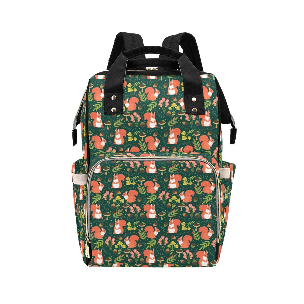 Squirrel Print Design LKS302 Diaper Bag Backpack