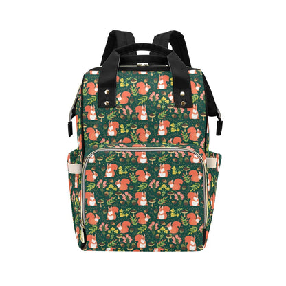 Squirrel Print Design LKS302 Diaper Bag Backpack