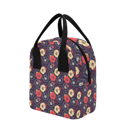 Tropical Flower Print Design LKS302 Insulated Lunch Bag