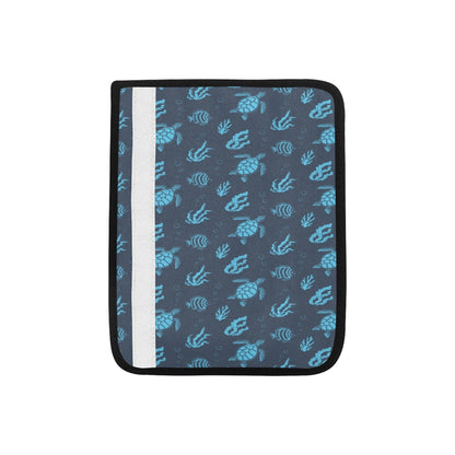 Sea Turtle Print Design LKS307 Car Seat Belt Cover