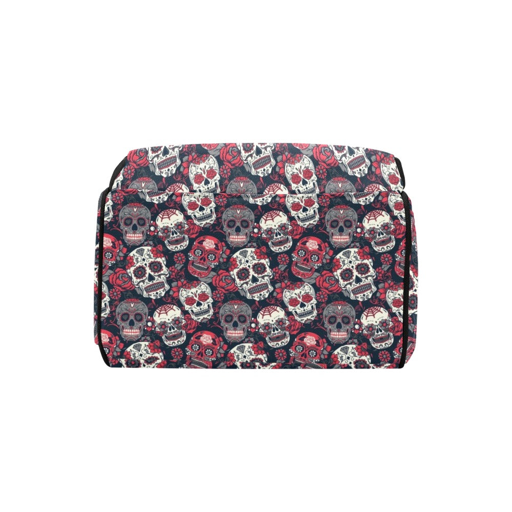 Sugar Skull Print Design LKS303 Diaper Bag Backpack