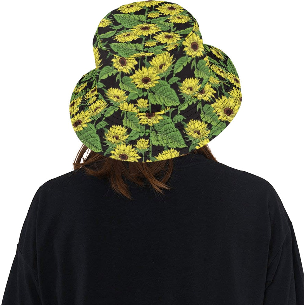 Sunflower Print Design LKS3010 Unisex Bucket Hat