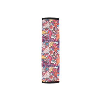 Patchwork Print Design LKS401 Car Seat Belt Cover
