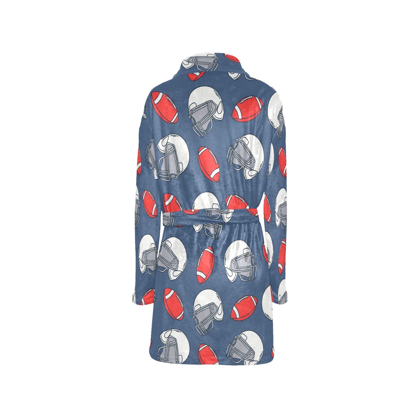 American Football Helmet Design Pattern Women's Fleece Robe