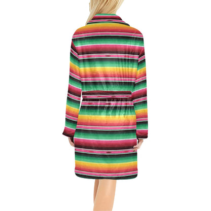 Mexican Blanket Classic Print Pattern Women's Fleece Robe