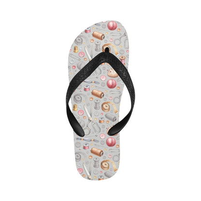Sewing Equipment Print Design LKS302 Flip Flops