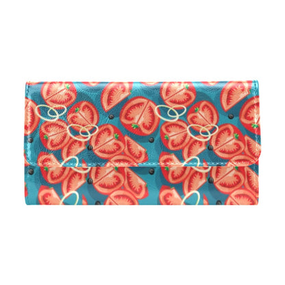 Tomato Print Design LKS301 Women's Trifold Wallet