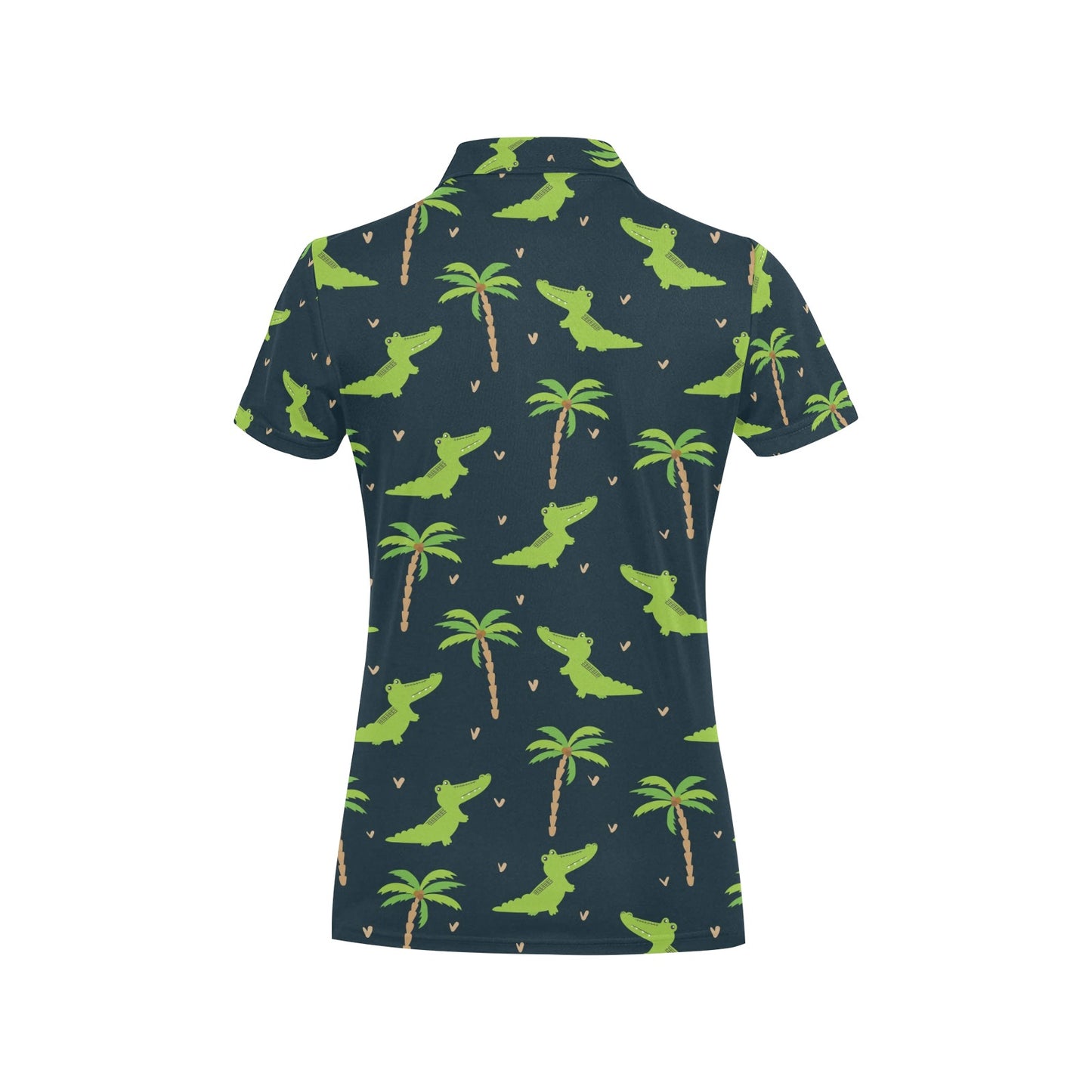 Alligator Pattern Print Design 02 Women's Polo Shirt