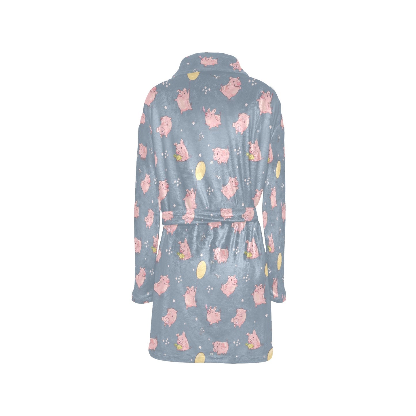 Pig Print Design LKS405 Women's Fleece Robe
