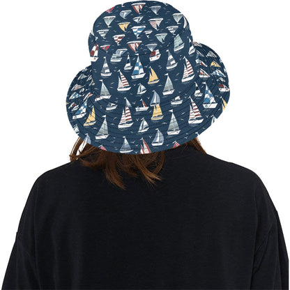 Sailboat Print Design LKS306 Unisex Bucket Hat