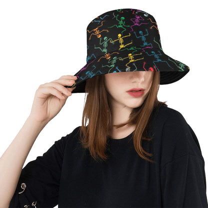 Skeleton Colorful Print Design LKS302 Unisex Bucket Hat