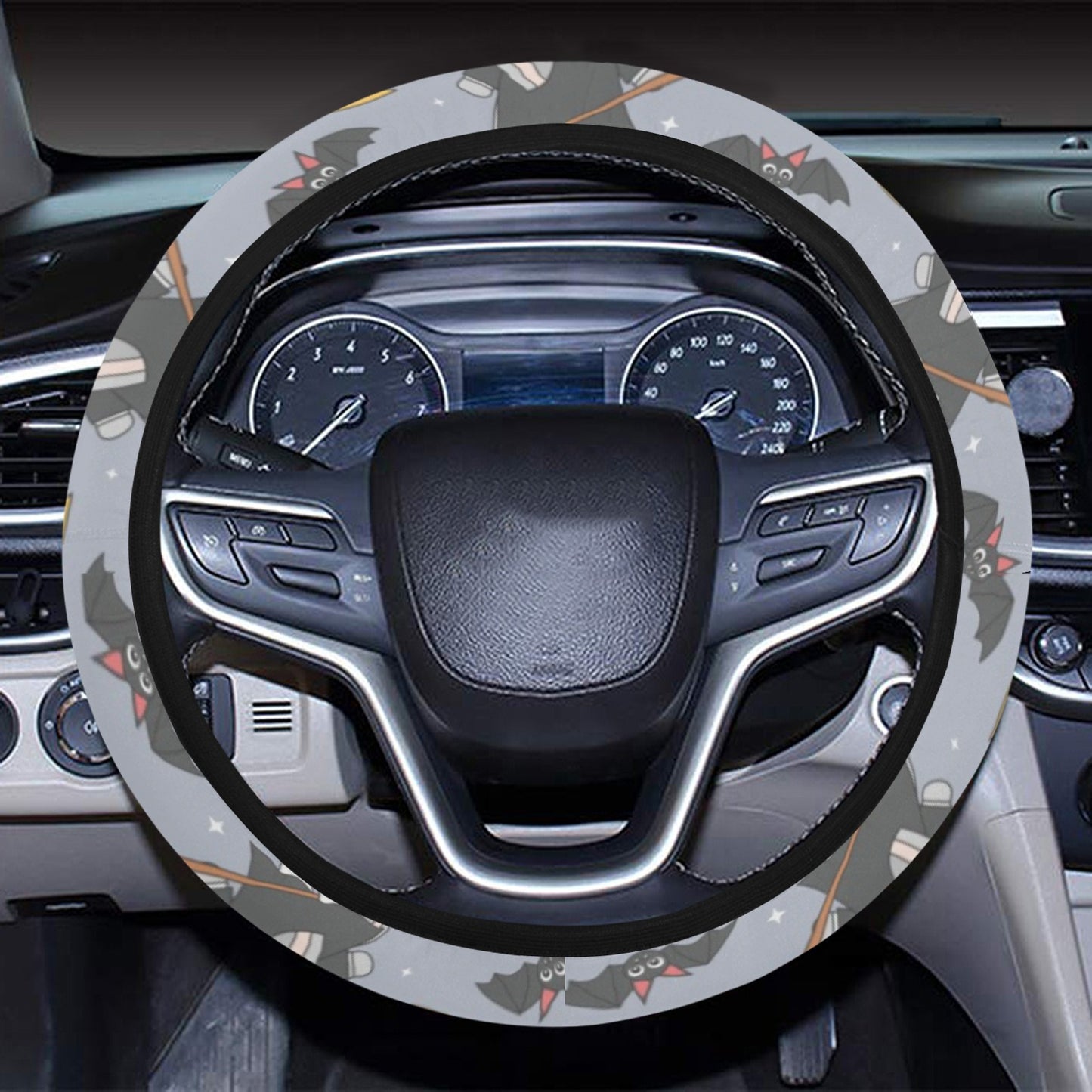 Witch Print Design LKS307 Steering Wheel Cover with Elastic Edge