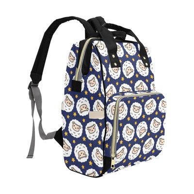 Sheep Print Design LKS402 Diaper Bag Backpack