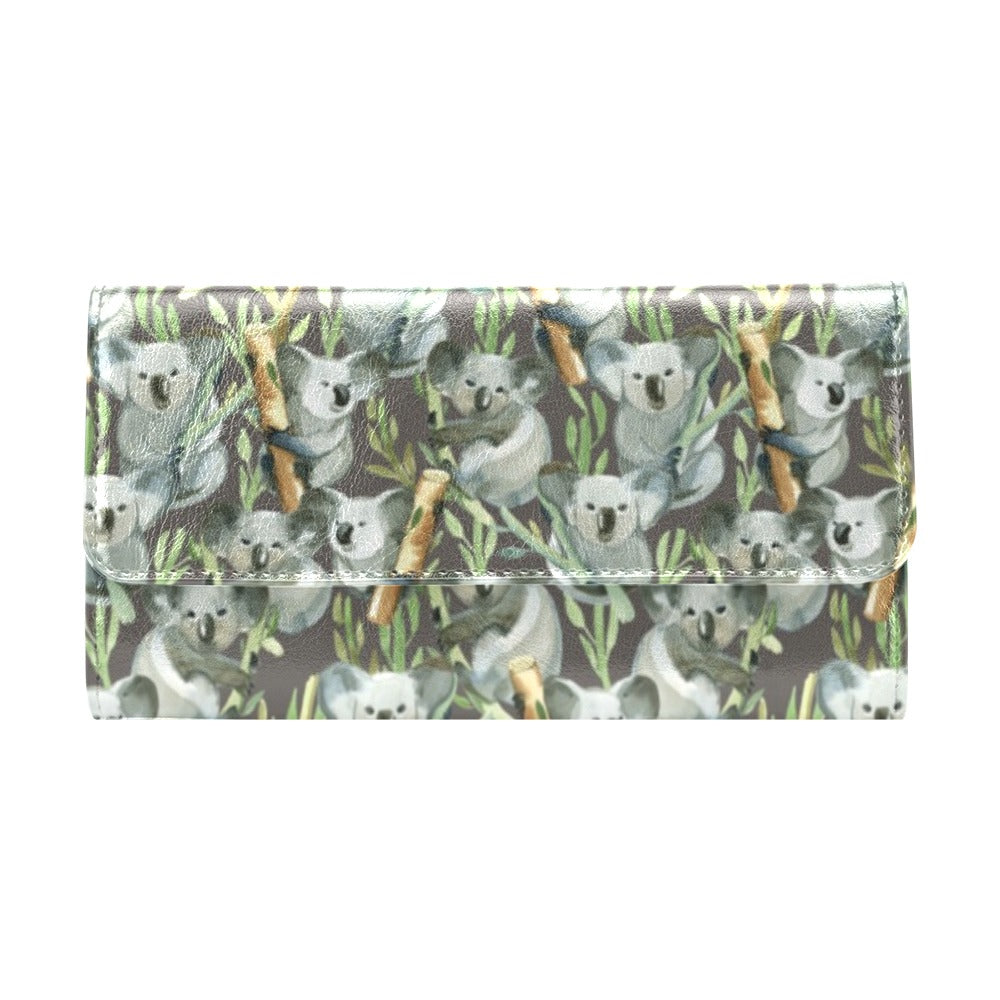 Koala Pattern Design Print Women's Trifold Wallet