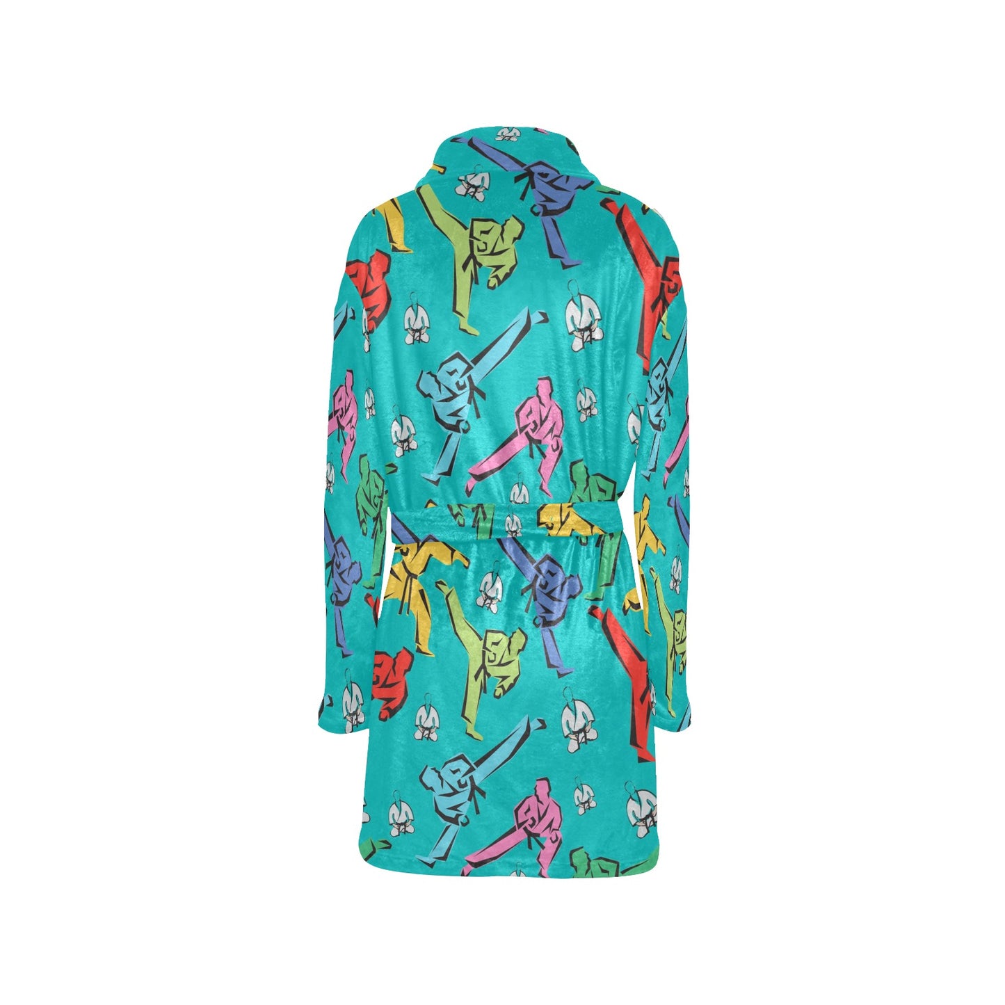 Judo Pattern Print Design 01 Women's Fleece Robe
